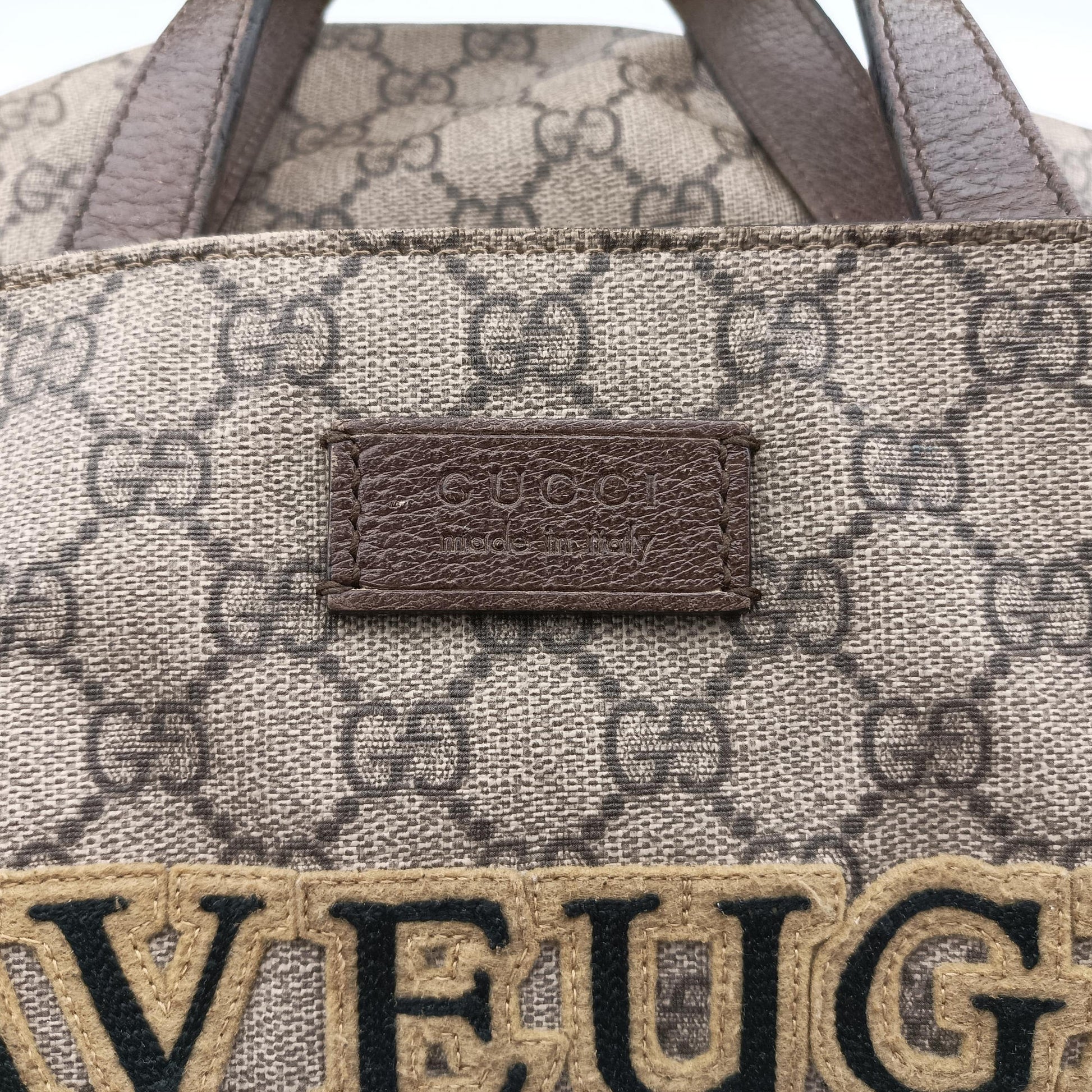 GG Supreme Bee Brown PVC coated canvas 450950 B020900245GGスプリーム キングスネーク ブラウン PVCコーティングキャンバス 450950 B020900245