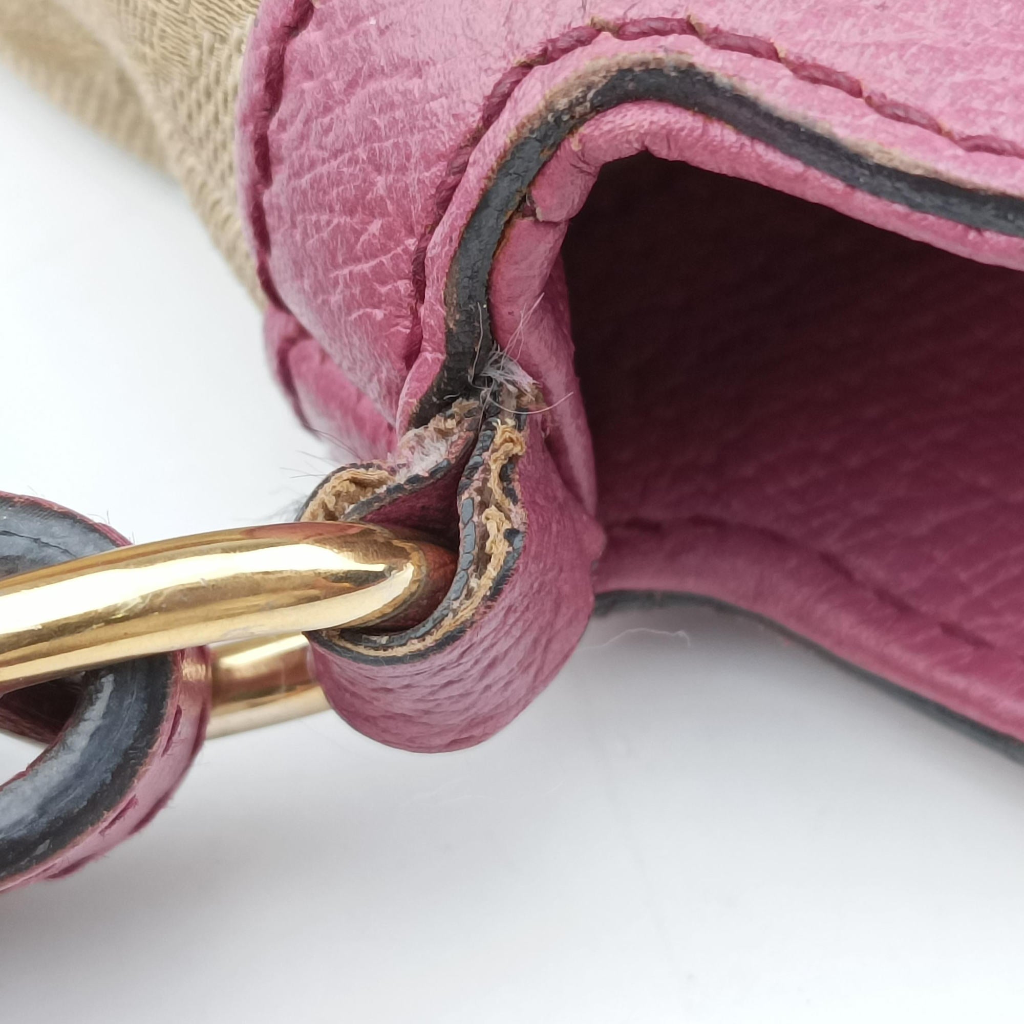 Guccissima Bree Beige × Raspberry Pink GG canvas×Leather 353120 G018496687グッチシマ ブリー ベージュ×ピンク GGキャンバス×レザー 353120 G018496687