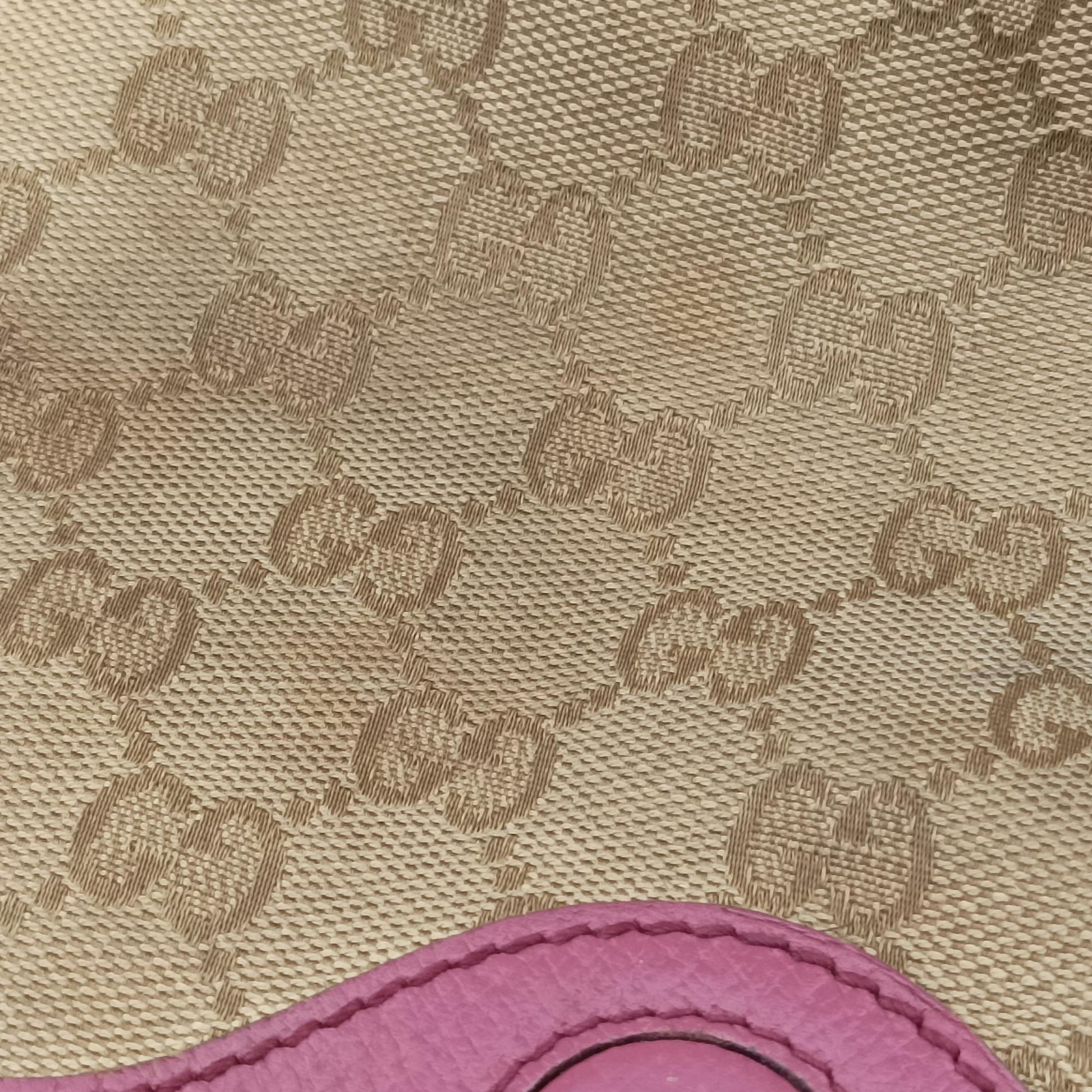 Guccissima Bree Beige × Raspberry Pink GG canvas×Leather 353120 G018496687グッチシマ ブリー ベージュ×ピンク GGキャンバス×レザー 353120 G018496687
