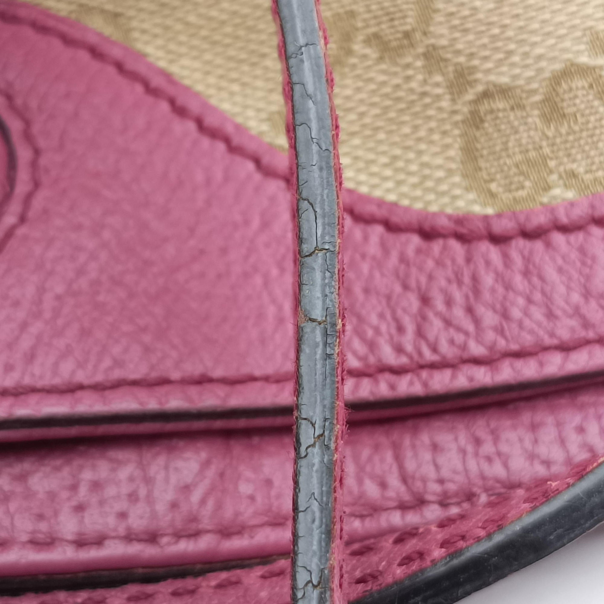 Guccissima Bree Beige × Raspberry Pink GG canvas×Leather 353120 G018496687グッチシマ ブリー ベージュ×ピンク GGキャンバス×レザー 353120 G018496687