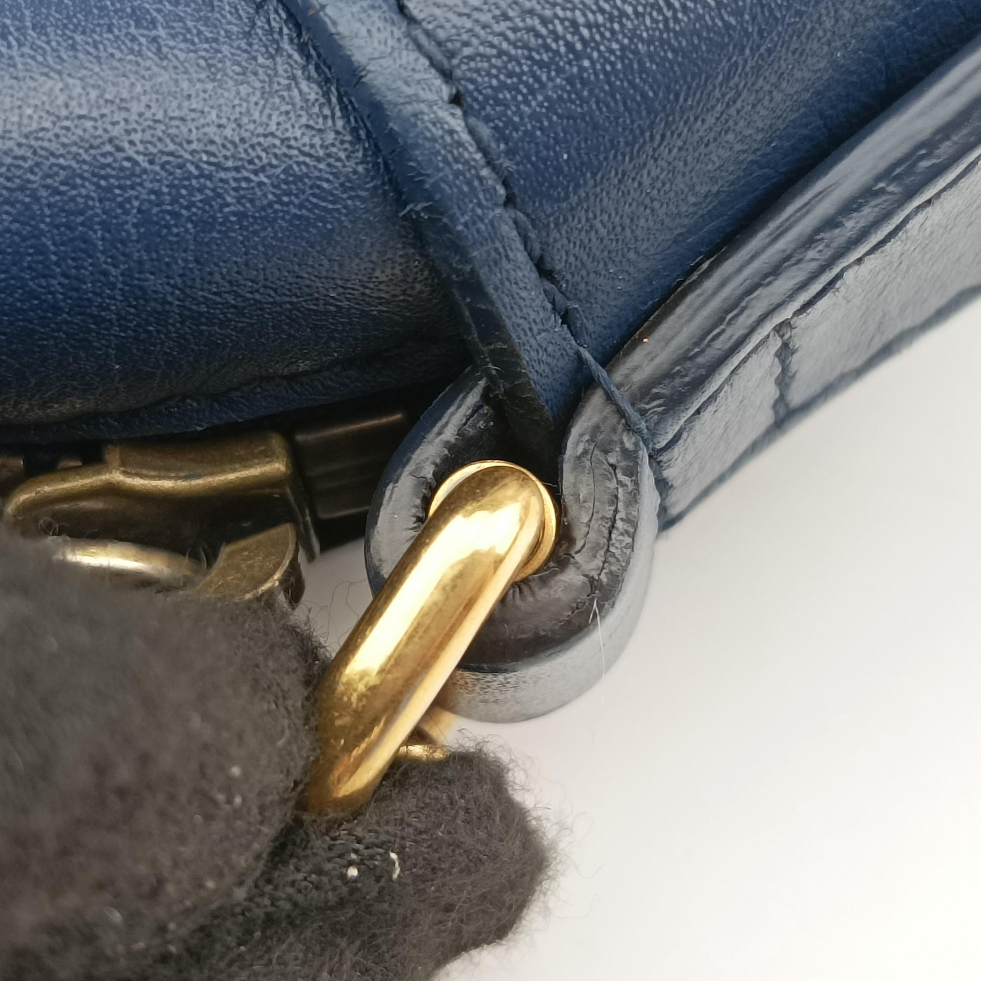 GG Marmont Blue Leather 447632 I020665411GGマーモント ブルー レザー 447632 I020665411