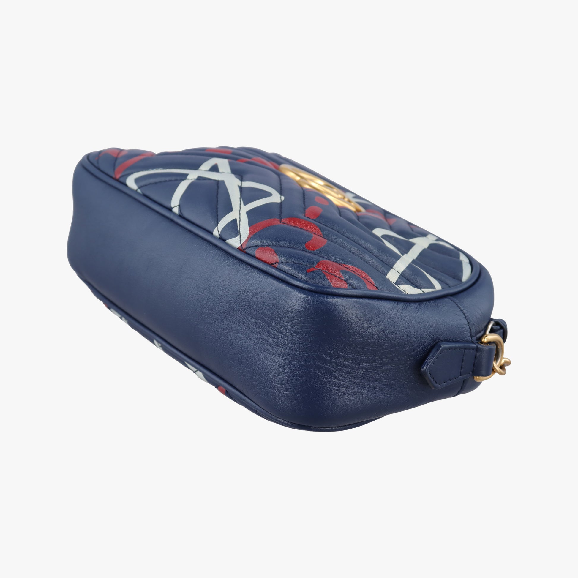 GG Marmont Blue Leather 447632 I020665411GGマーモント ブルー レザー 447632 I020665411
