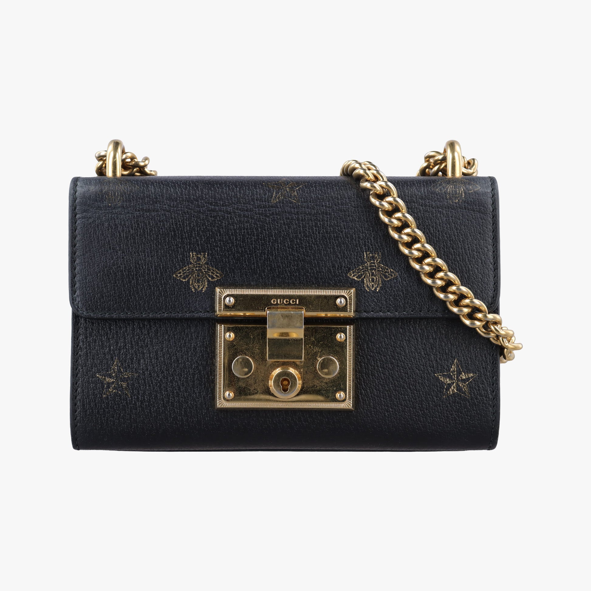 Padlock Black Leather 432182 E027666986パドロック ブラック レザー 432182 E027666986