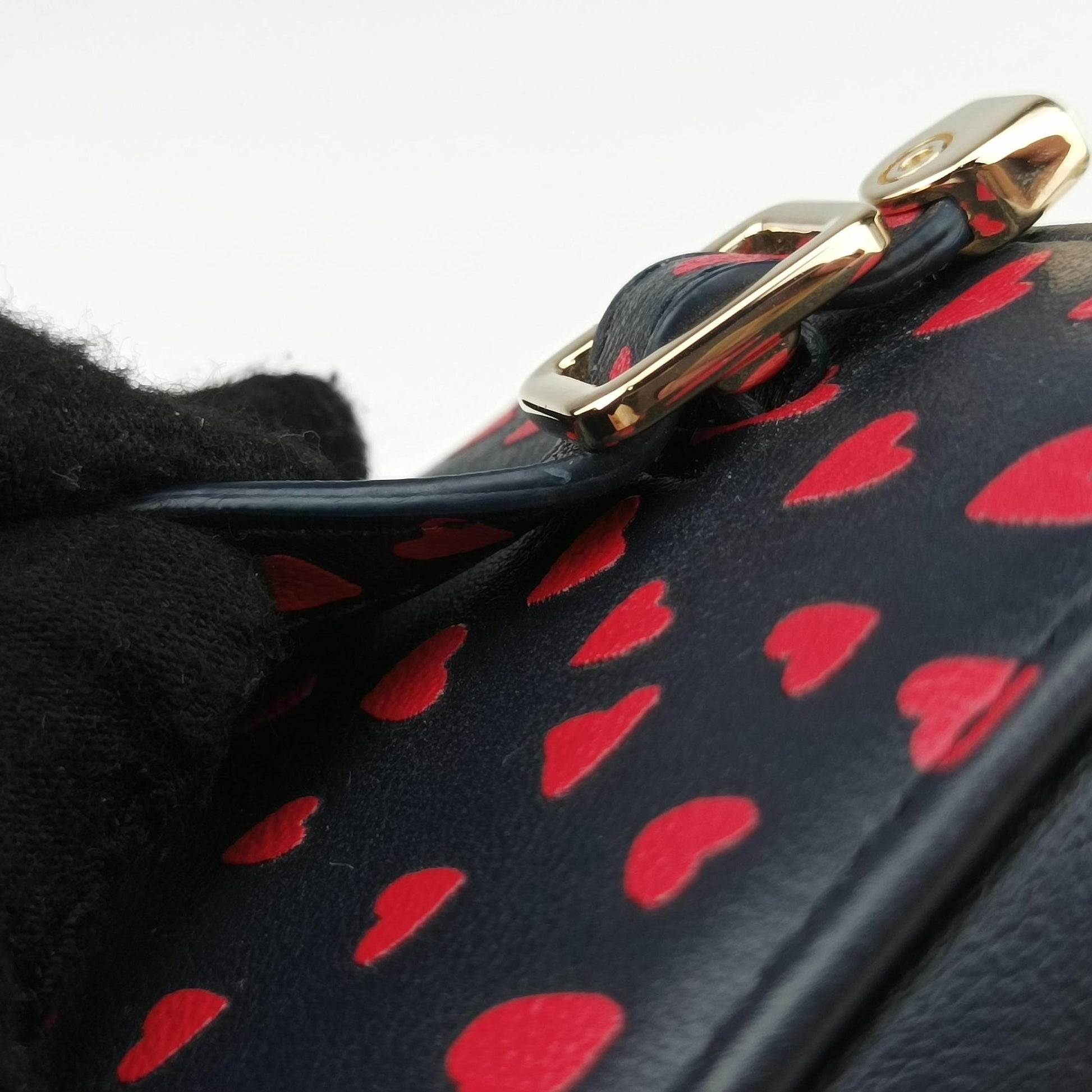 Micro Lady Dior Vanity Case Black×red Leather 40-MA-0231マイクロ レディ ディオール バニティ ケース ブラック×レッド レザー 40-MA-0231