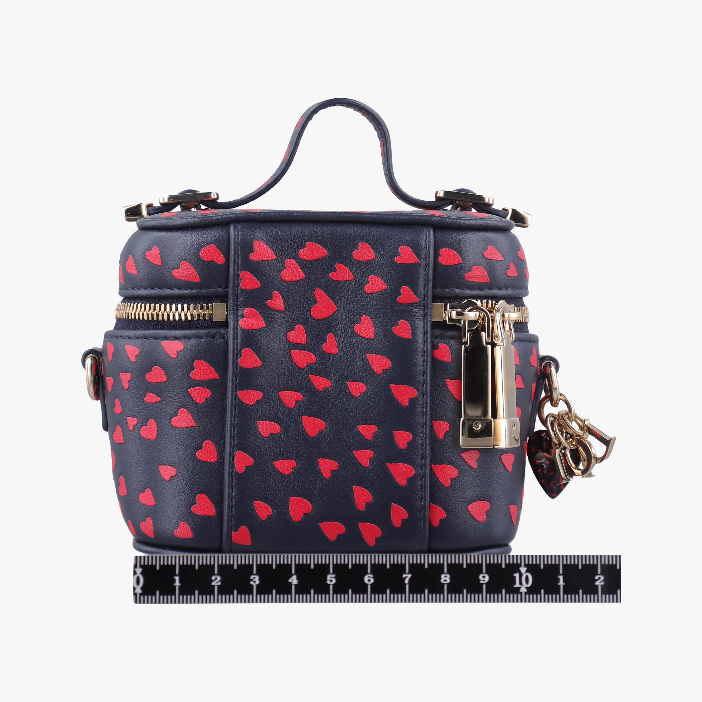 Micro Lady Dior Vanity Case Black×red Leather 40-MA-0231マイクロ レディ ディオール バニティ ケース ブラック×レッド レザー 40-MA-0231