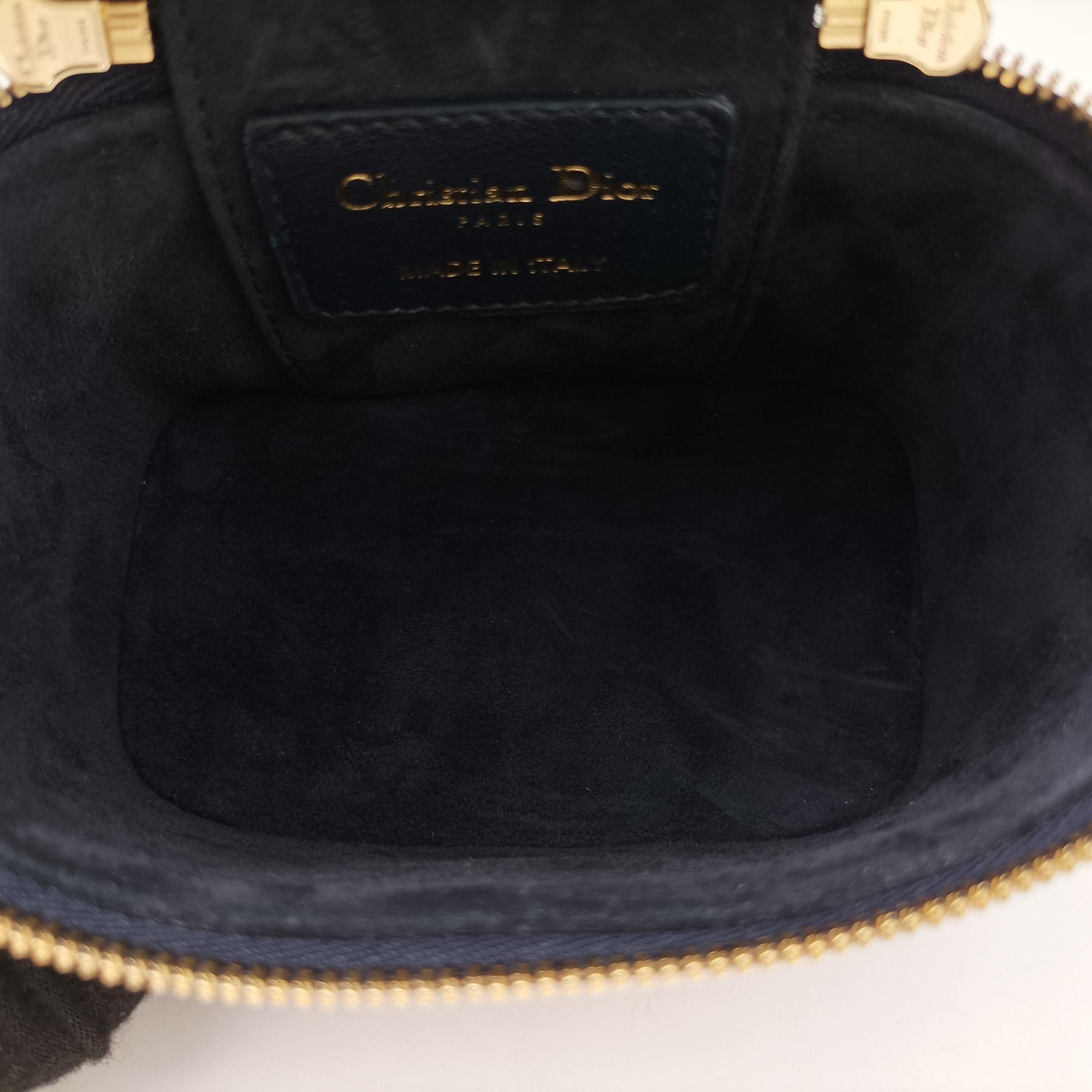 Micro Lady Dior Vanity Case Black×red Leather 40-MA-0231マイクロ レディ ディオール バニティ ケース ブラック×レッド レザー 40-MA-0231