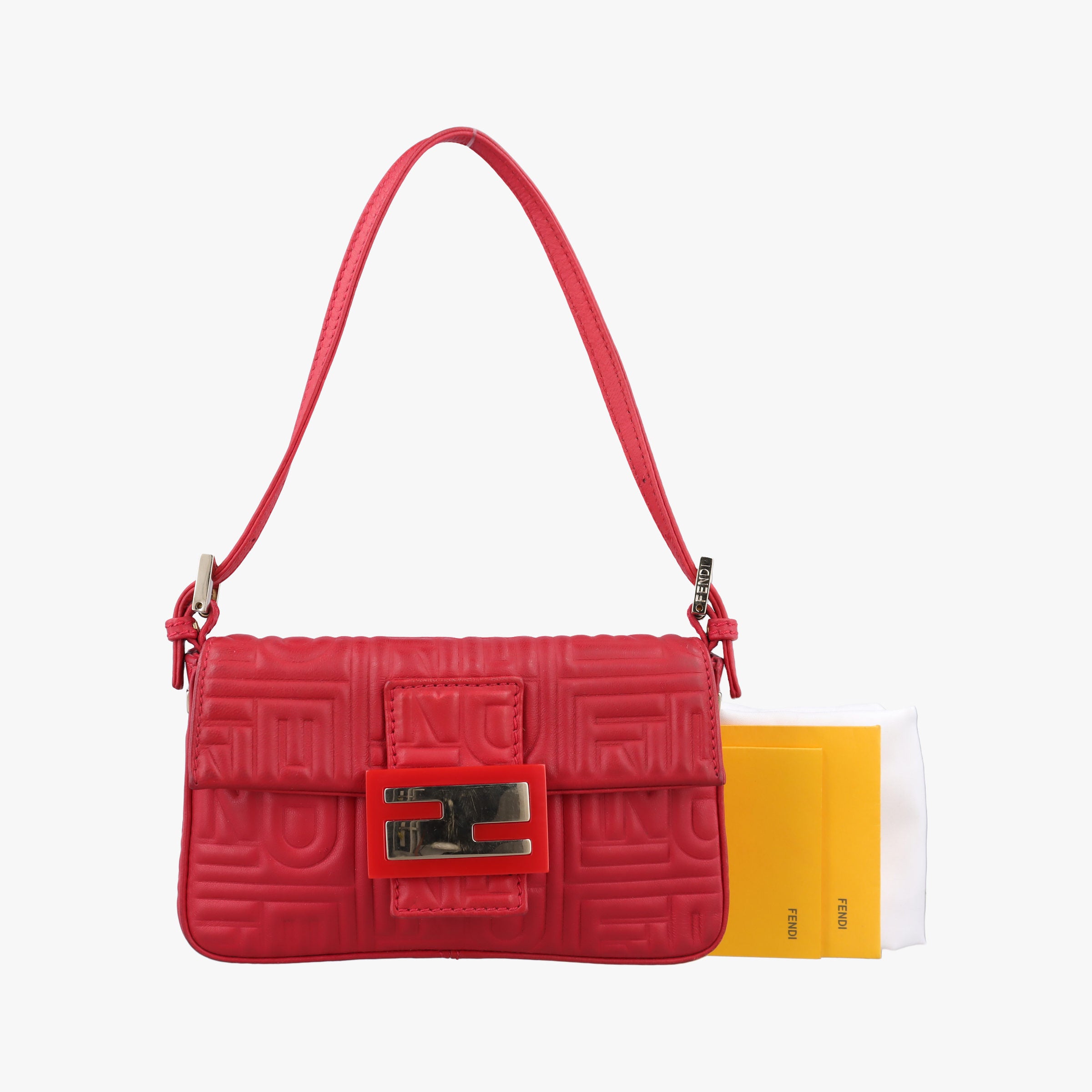 BAGUETTE Red Leather 8BK060 2415-8BK060-YME-088マンマバケット レッド レザー 8BK060 2415-8BK060-YME-088