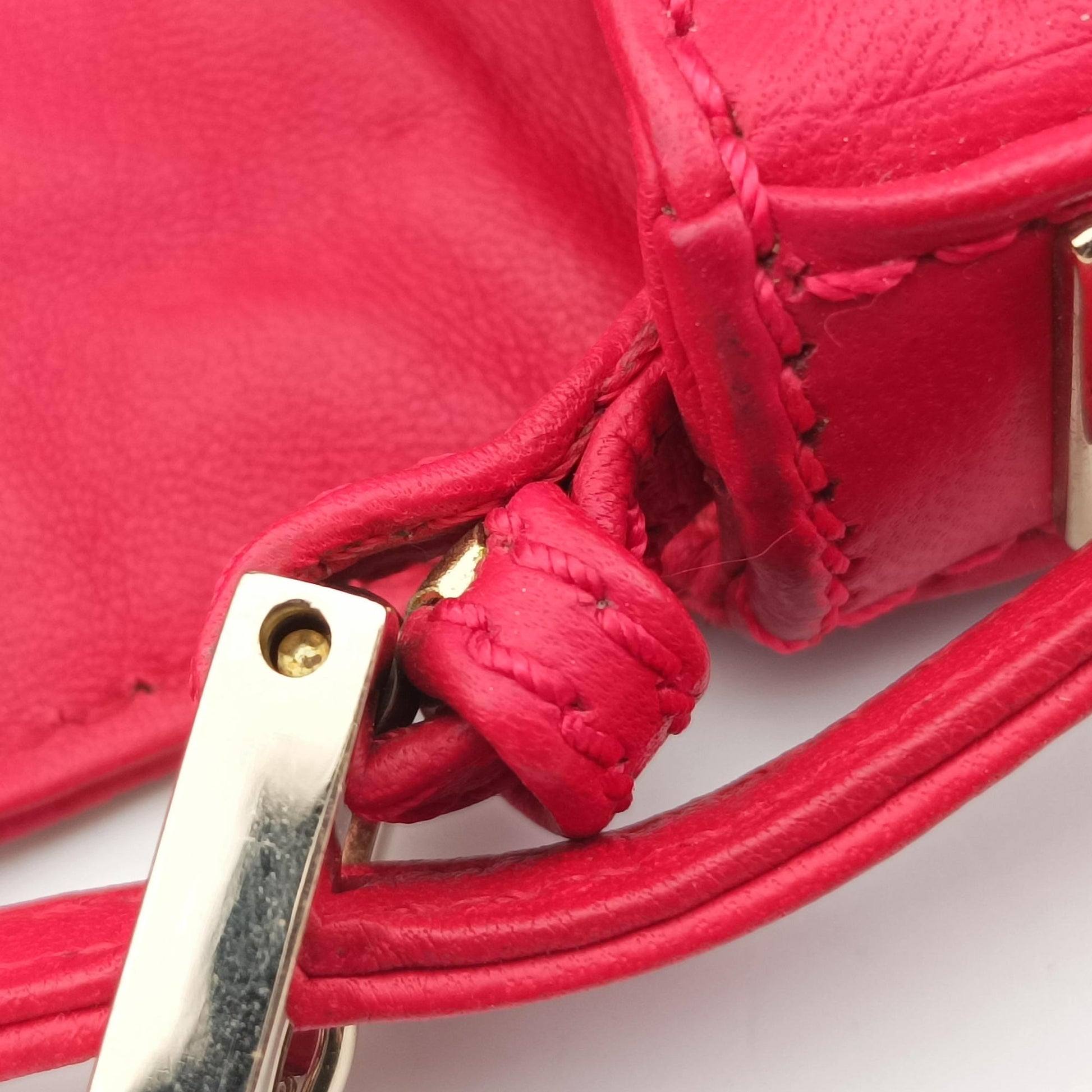BAGUETTE Red Leather 8BK060 2415-8BK060-YME-088マンマバケット レッド レザー 8BK060 2415-8BK060-YME-088
