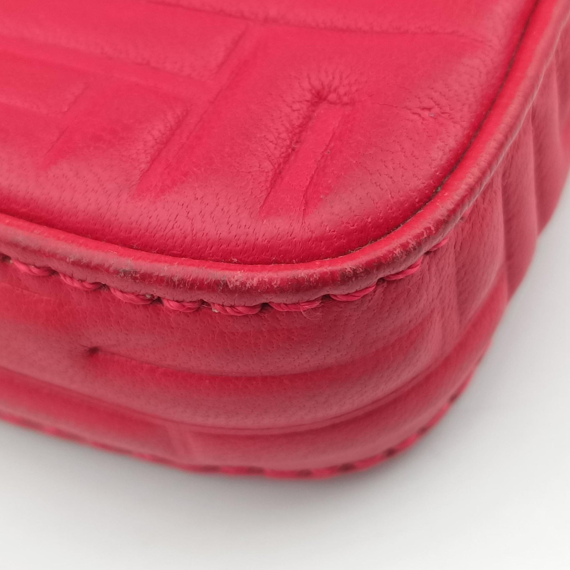 BAGUETTE Red Leather 8BK060 2415-8BK060-YME-088マンマバケット レッド レザー 8BK060 2415-8BK060-YME-088