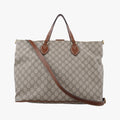 GG Supreme Brown × Beige PVC coated canvas×Leather 453705 A020897152GGスプリーム ブラウン×ベージュ PVCコーティングキャンバス×レザー 453705 A020897152