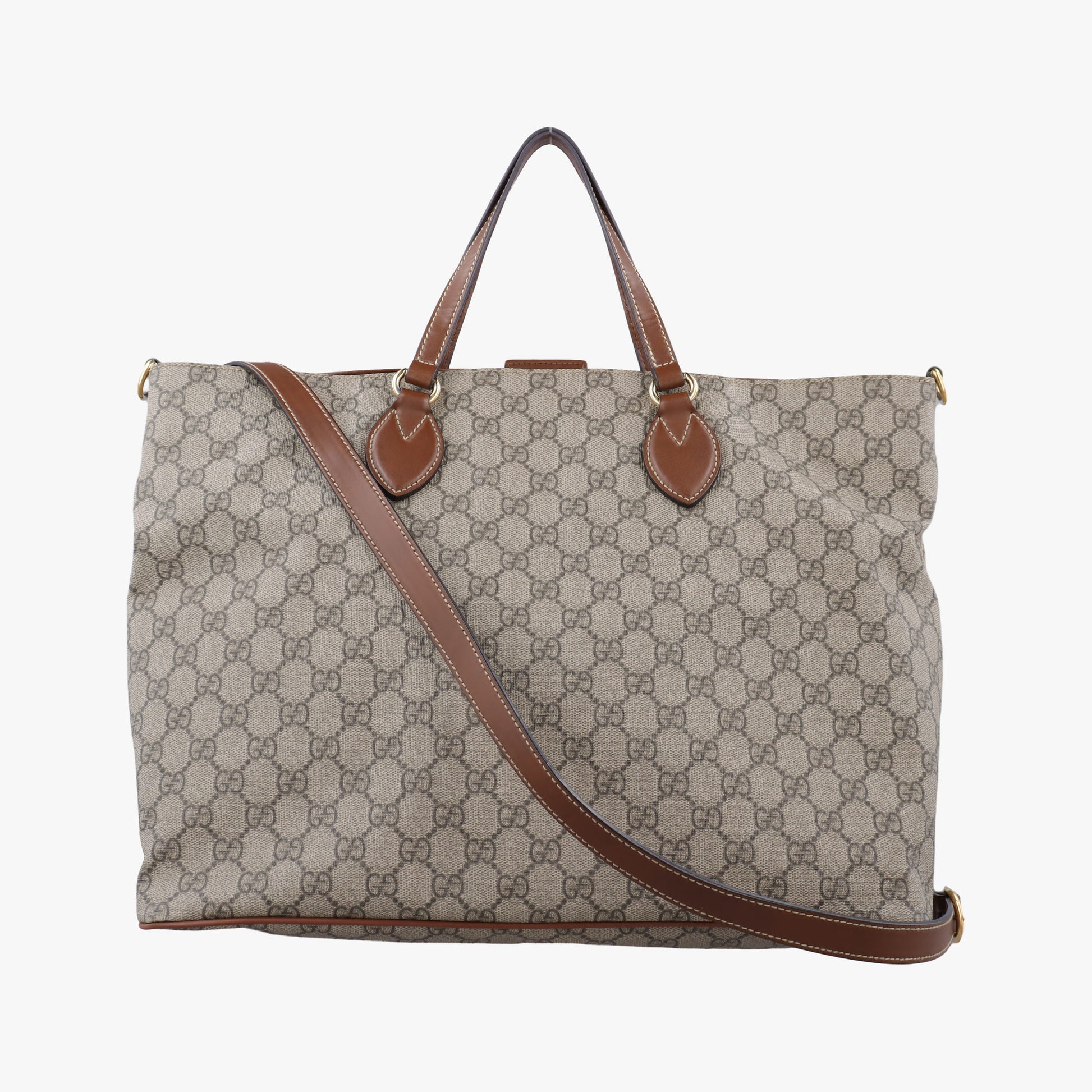 GG Supreme Brown × Beige PVC coated canvas×Leather 453705 A020897152GGスプリーム ブラウン×ベージュ PVCコーティングキャンバス×レザー 453705 A020897152