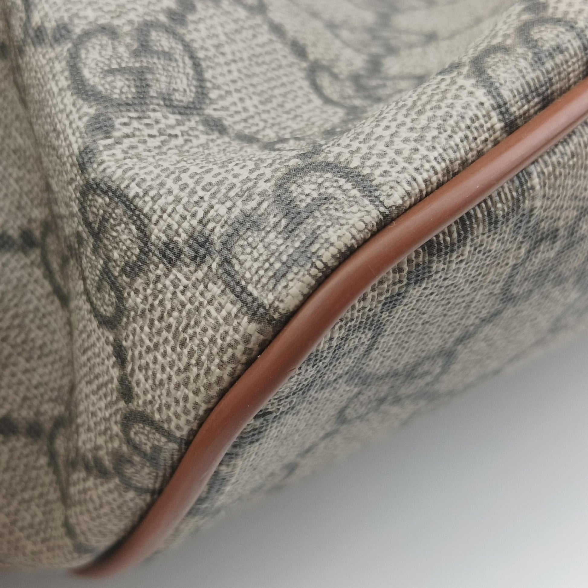 GG Supreme Brown × Beige PVC coated canvas×Leather 453705 A020897152GGスプリーム ブラウン×ベージュ PVCコーティングキャンバス×レザー 453705 A020897152