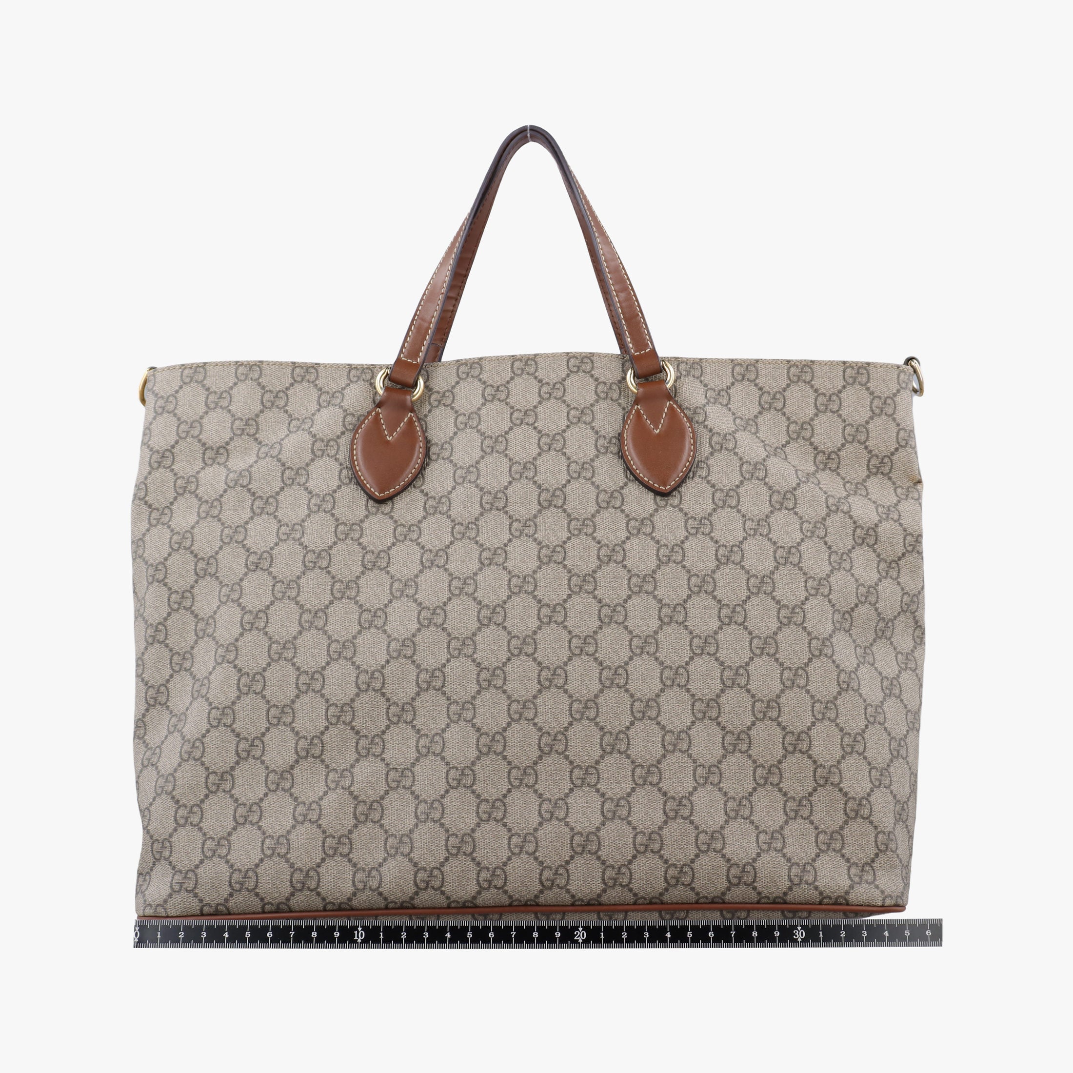 GG Supreme Brown × Beige PVC coated canvas×Leather 453705 A020897152GGスプリーム ブラウン×ベージュ PVCコーティングキャンバス×レザー 453705 A020897152