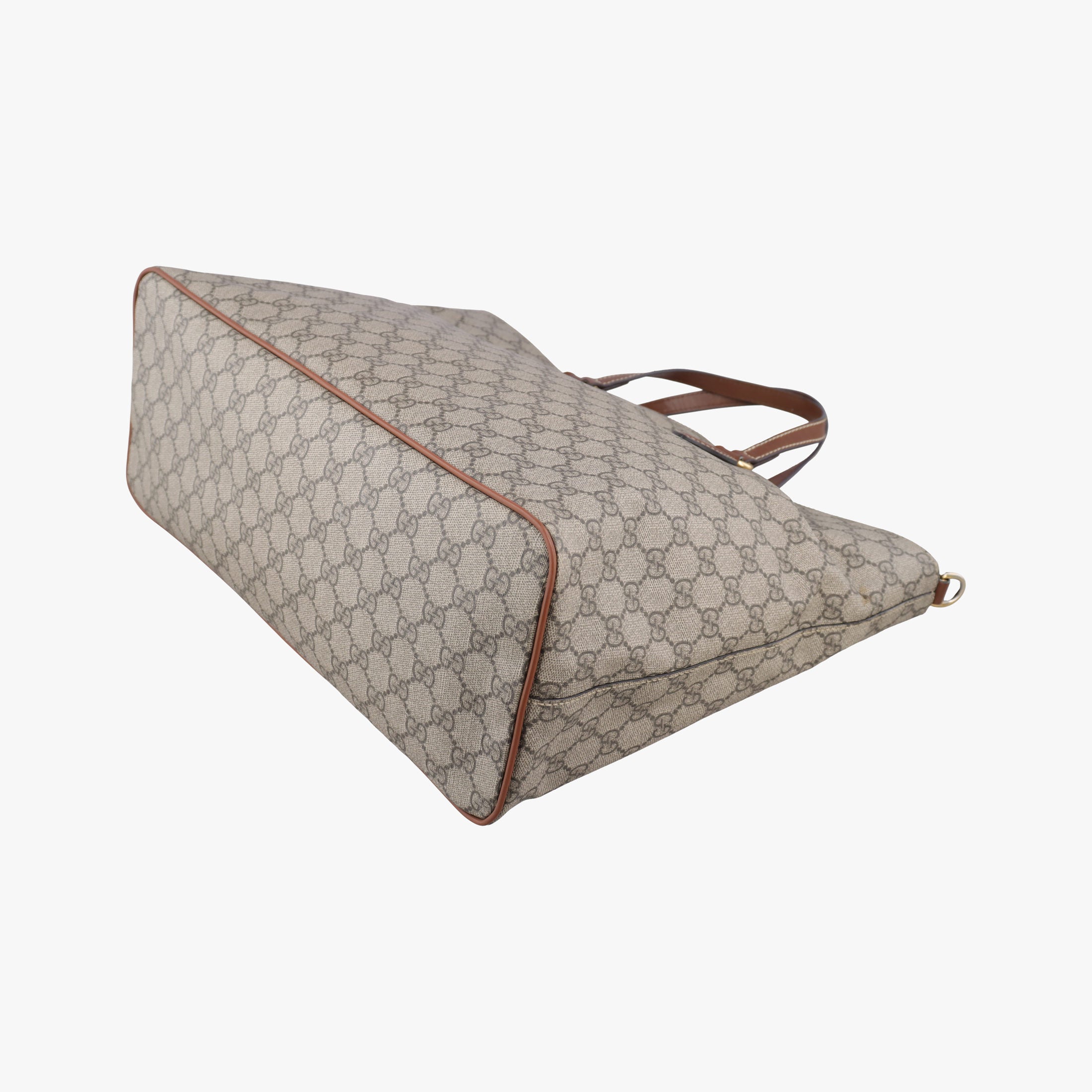 GG Supreme Brown × Beige PVC coated canvas×Leather 453705 A020897152GGスプリーム ブラウン×ベージュ PVCコーティングキャンバス×レザー 453705 A020897152