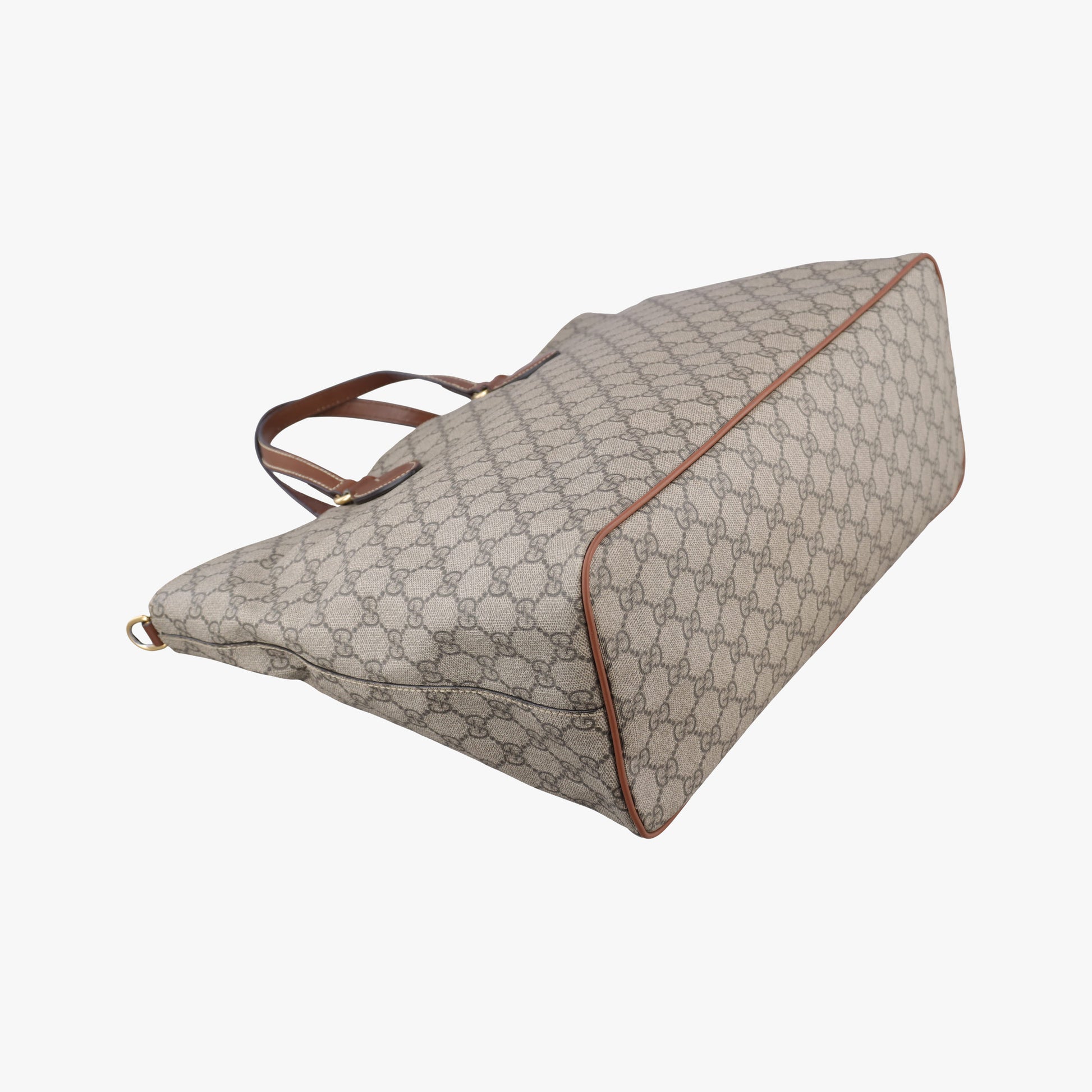 GG Supreme Brown × Beige PVC coated canvas×Leather 453705 A020897152GGスプリーム ブラウン×ベージュ PVCコーティングキャンバス×レザー 453705 A020897152