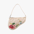 Saddle Beige PVC Coated Canvas Floral Embroidery MC 0055サドル ベージュ PVCコーティングキャンバス 花刺繍 MC 0055