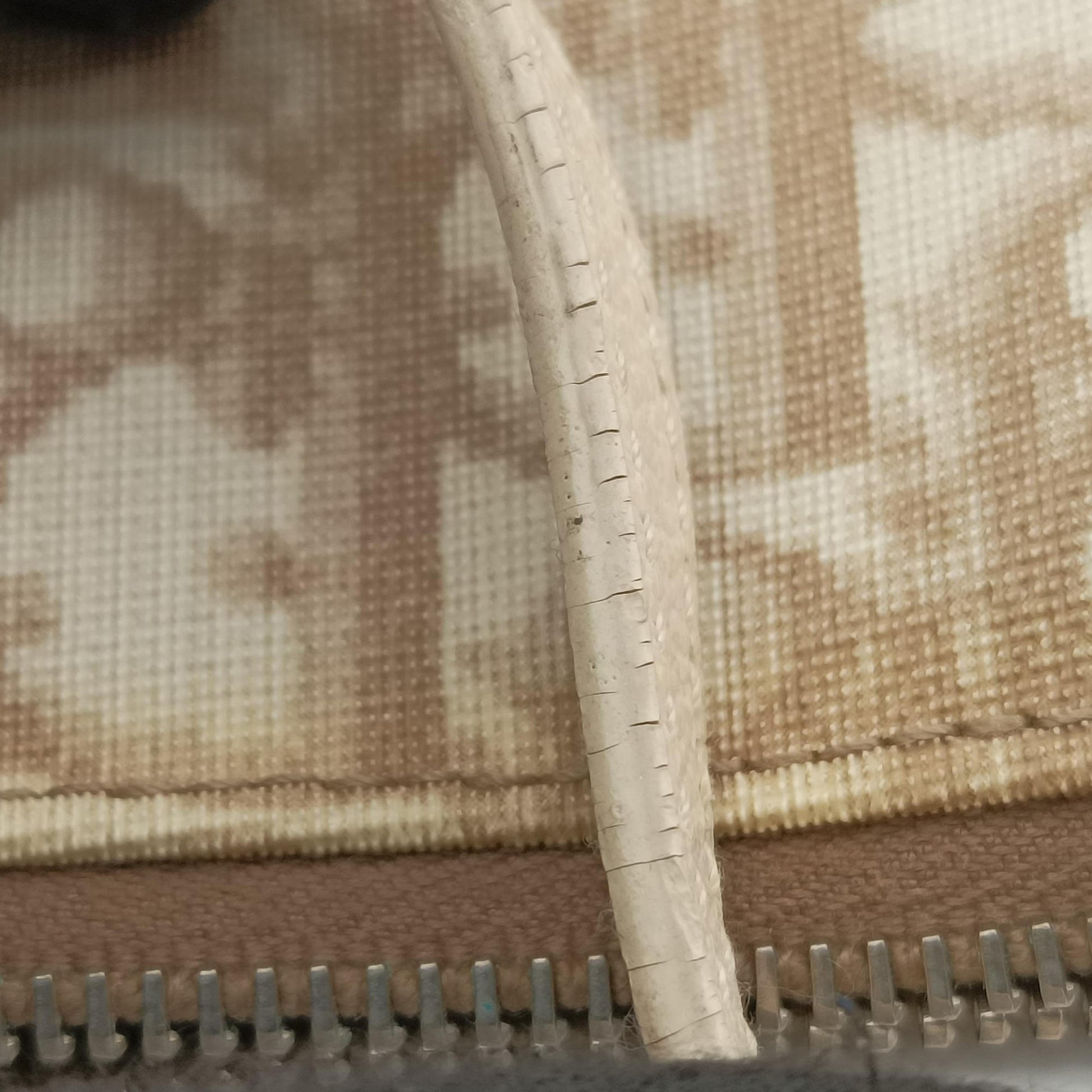 Saddle Beige PVC Coated Canvas Floral Embroidery MC 0055サドル ベージュ PVCコーティングキャンバス 花刺繍 MC 0055