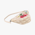 Saddle Beige PVC Coated Canvas Floral Embroidery MC 0055サドル ベージュ PVCコーティングキャンバス 花刺繍 MC 0055