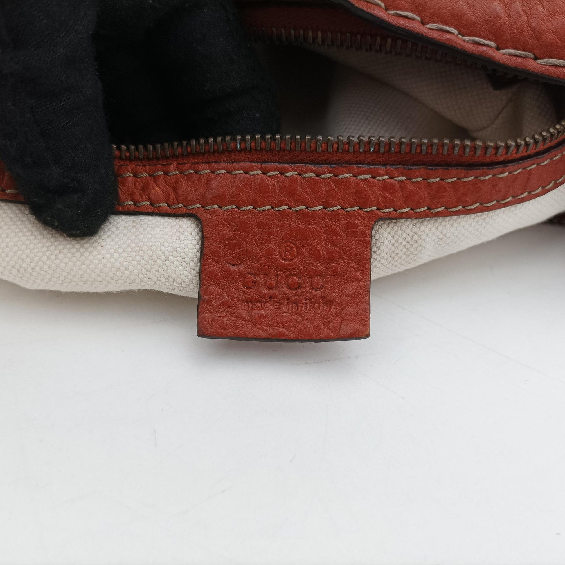 GG Running Beige×orange canvas×leather 247185 B8710370ジージーランニング ベージュ x オレンジ キャンバス×レザー 247185 B8710370