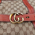 GG Running Beige×orange canvas×leather 247185 B8710370ジージーランニング ベージュ x オレンジ キャンバス×レザー 247185 B8710370
