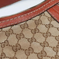 GG Running Beige×orange canvas×leather 247185 B8710370ジージーランニング ベージュ x オレンジ キャンバス×レザー 247185 B8710370