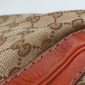 GG Running Beige×orange canvas×leather 247185 B8710370ジージーランニング ベージュ x オレンジ キャンバス×レザー 247185 B8710370