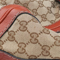 GG Running Beige×orange canvas×leather 247185 B8710370ジージーランニング ベージュ x オレンジ キャンバス×レザー 247185 B8710370