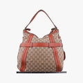 GG Running Beige×orange canvas×leather 247185 B8710370ジージーランニング ベージュ x オレンジ キャンバス×レザー 247185 B8710370