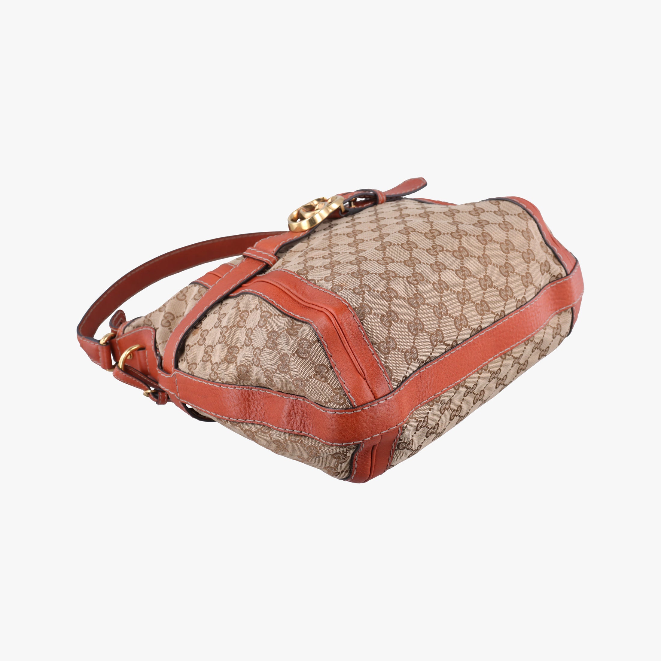 GG Running Beige×orange canvas×leather 247185 B8710370ジージーランニング ベージュ x オレンジ キャンバス×レザー 247185 B8710370