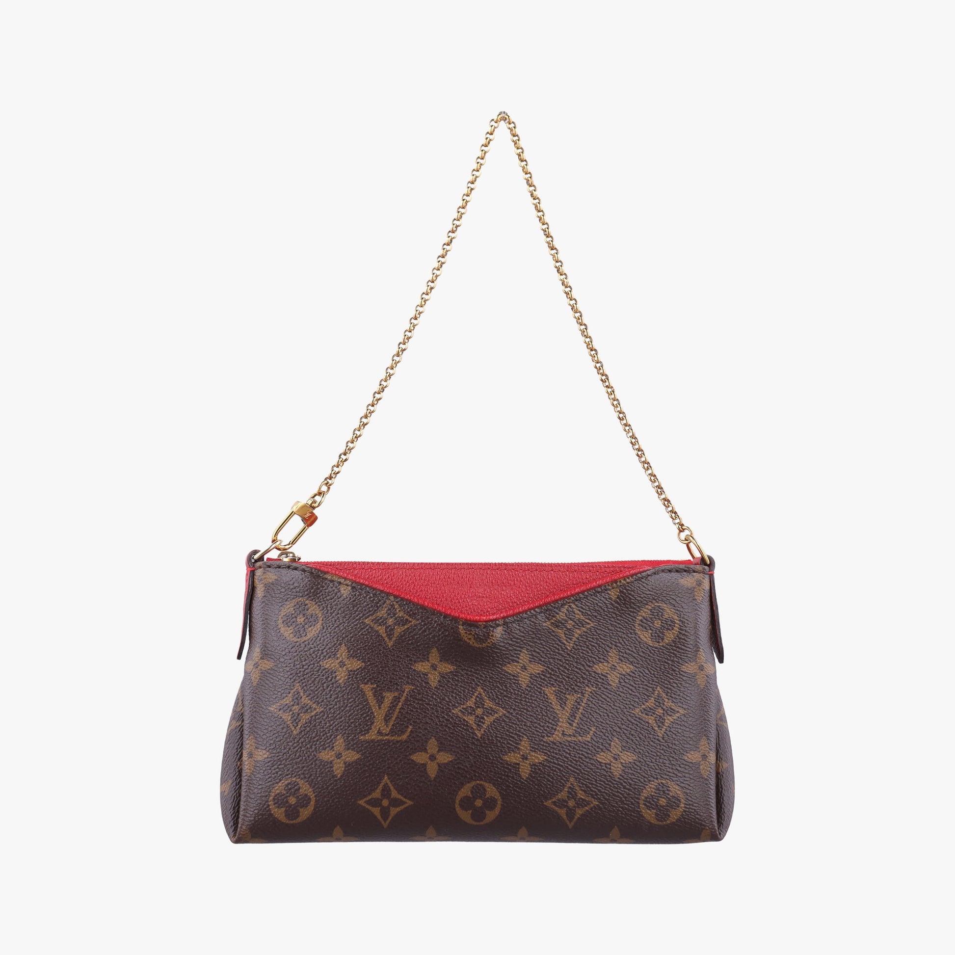 PALLAS Clutch brown×CERISE Monogram Canvas×calf leather M41638 GI0187パラス クラッチ モノグラム/ブラウン×スリーズ モノグラムキャンバス×カーフレザー M41638 GI0187