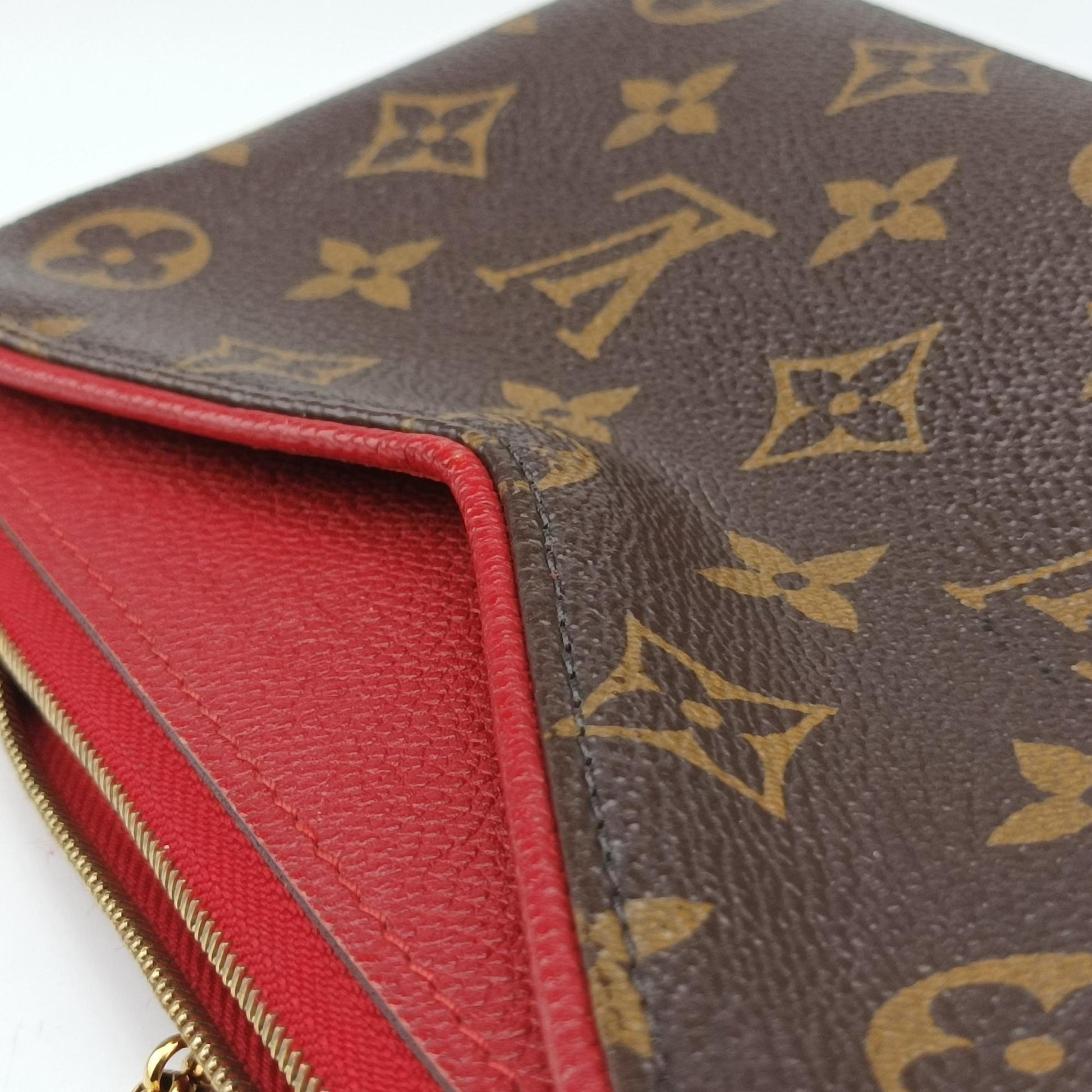 PALLAS Clutch brown×CERISE Monogram Canvas×calf leather M41638 GI0187パラス クラッチ モノグラム/ブラウン×スリーズ モノグラムキャンバス×カーフレザー M41638 GI0187