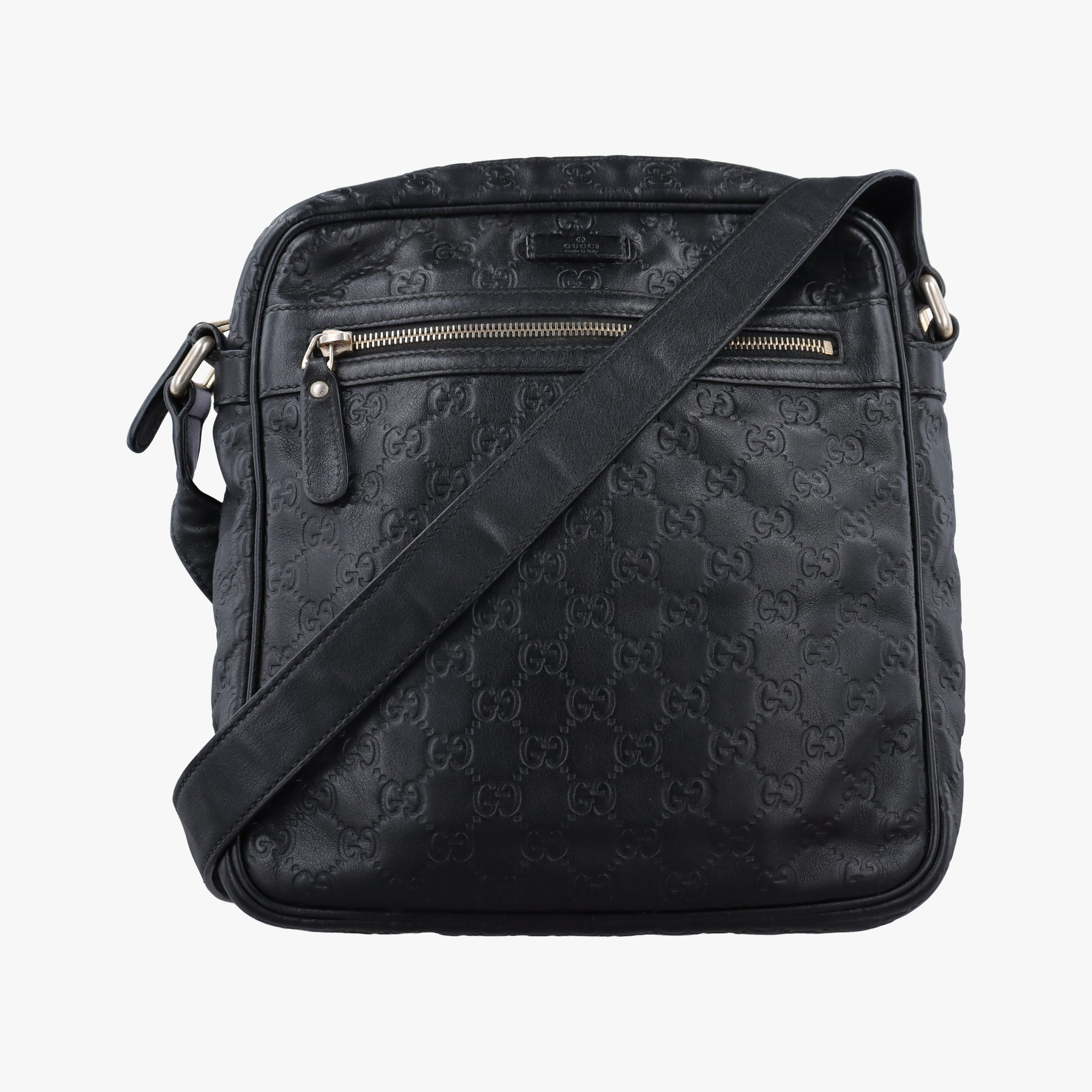 GG Imprime Messenger Black Leather 201448 B015835471GGインプリメ メッセンジャー ブラック レザー 201448 B015835471
