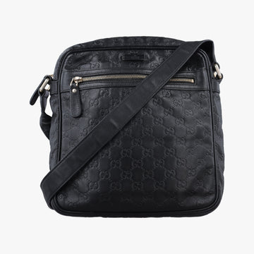 GG Imprime Messenger Black Leather 201448 B015835471GGインプリメ メッセンジャー ブラック レザー 201448 B015835471