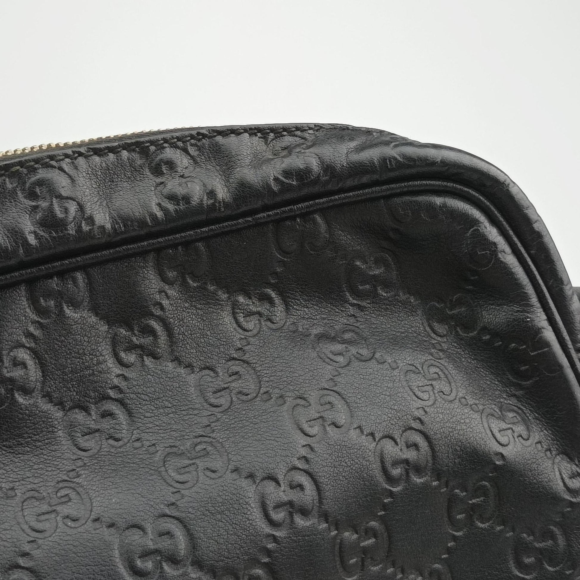 GG Imprime Messenger Black Leather 201448 B015835471GGインプリメ メッセンジャー ブラック レザー 201448 B015835471