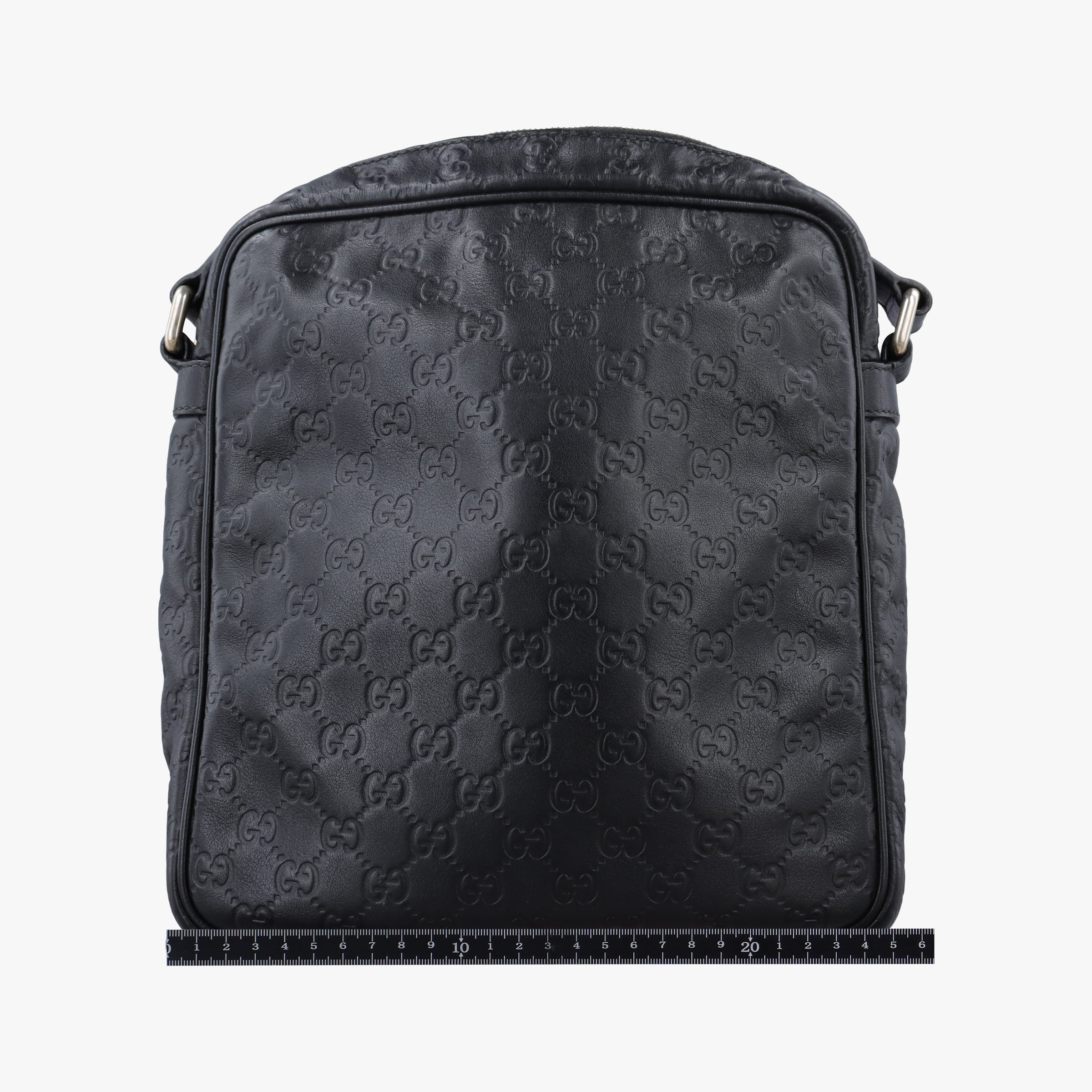 GG Imprime Messenger Black Leather 201448 B015835471GGインプリメ メッセンジャー ブラック レザー 201448 B015835471
