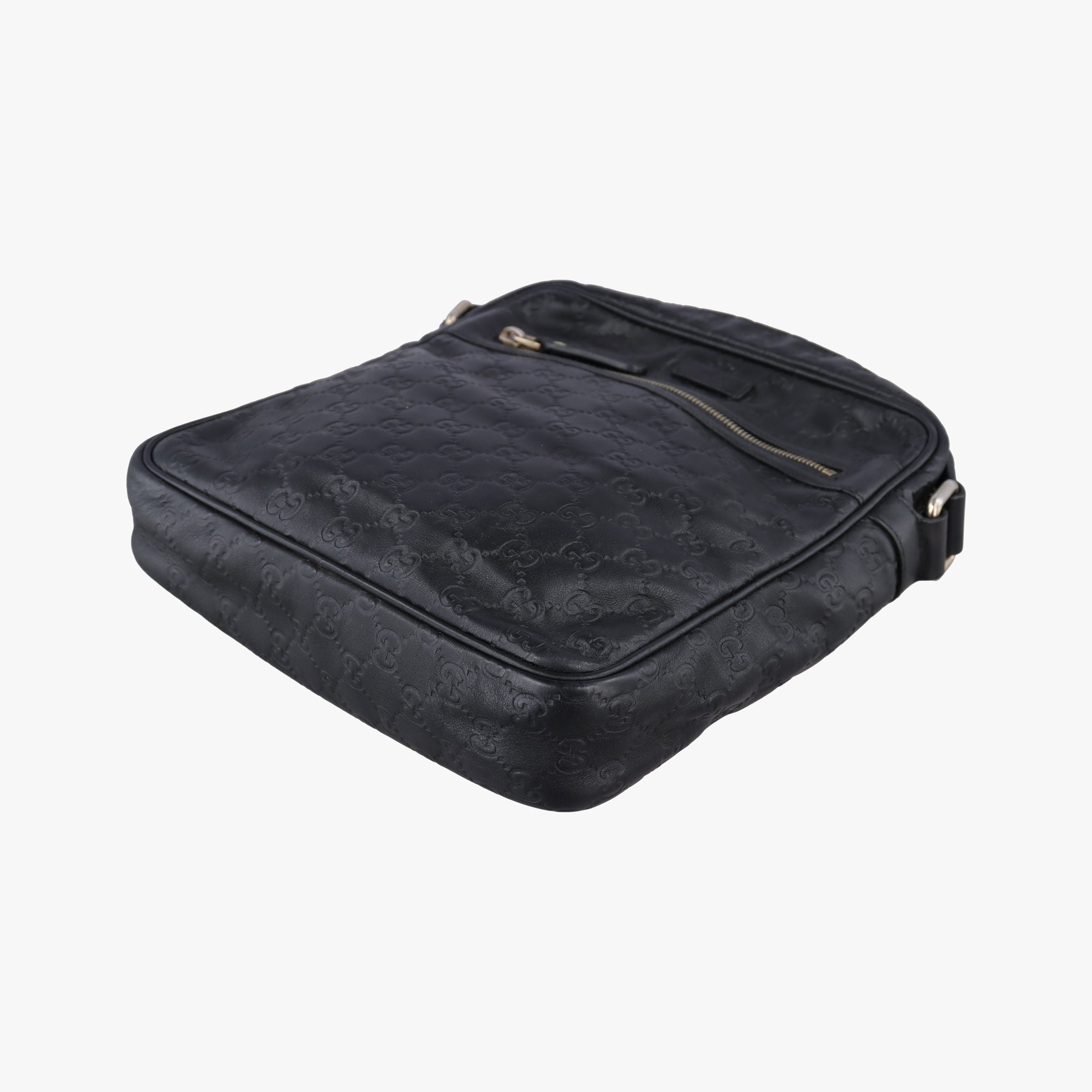 GG Imprime Messenger Black Leather 201448 B015835471GGインプリメ メッセンジャー ブラック レザー 201448 B015835471