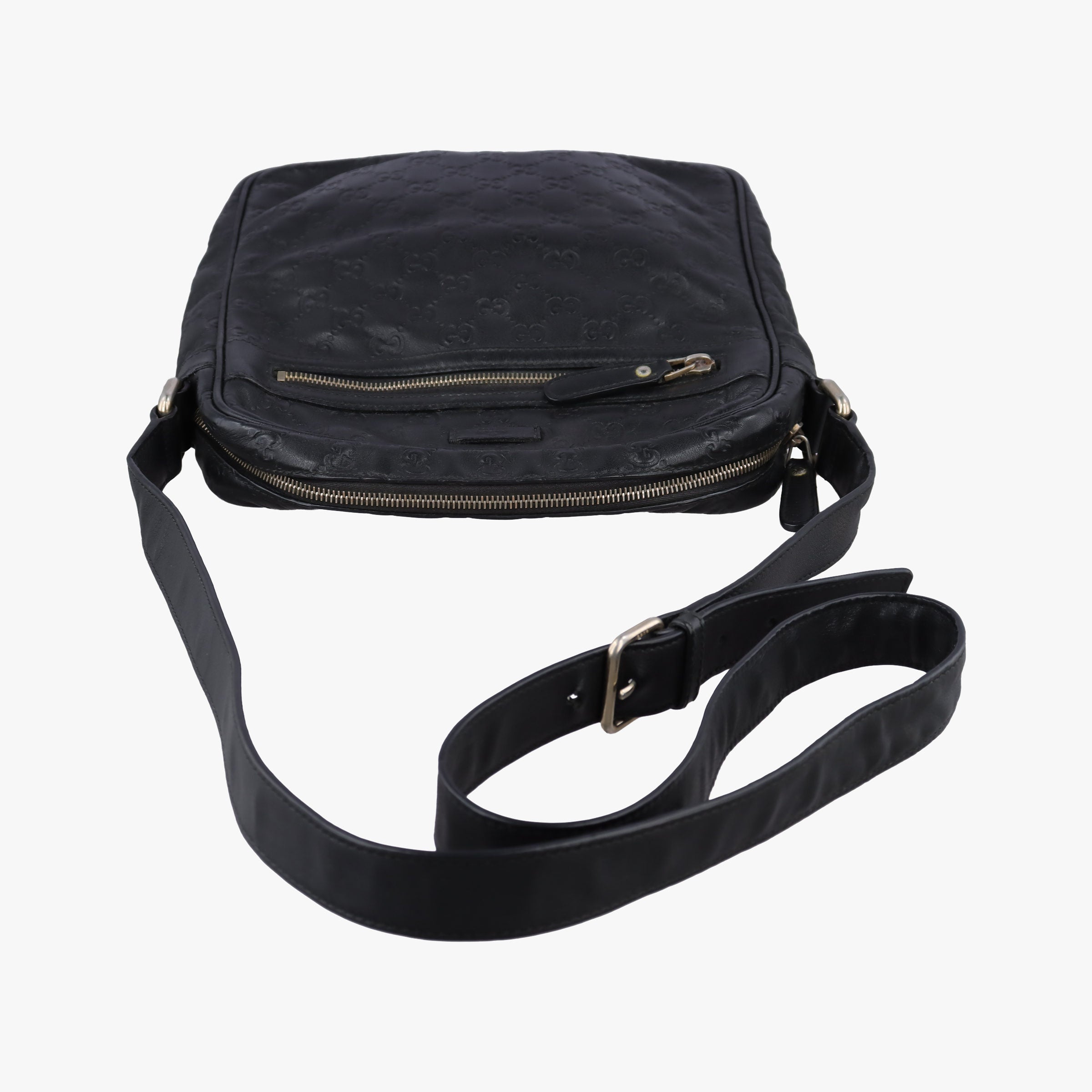 GG Imprime Messenger Black Leather 201448 B015835471GGインプリメ メッセンジャー ブラック レザー 201448 B015835471