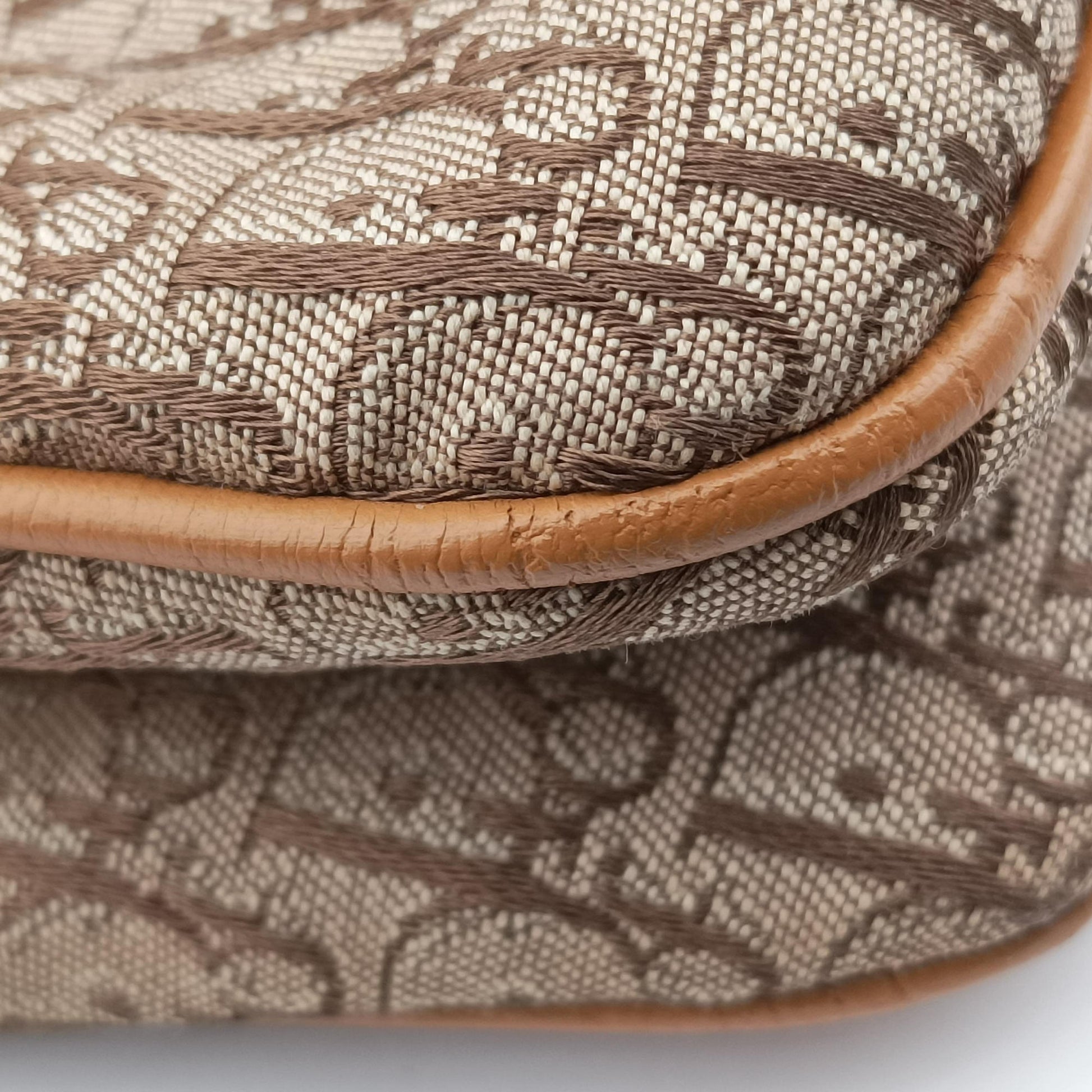 Street Chic Beige × Camel Canvas × Leather BO A 0093ストリートシック ベージュ×キャメル キャンバス×レザー BO A 0093