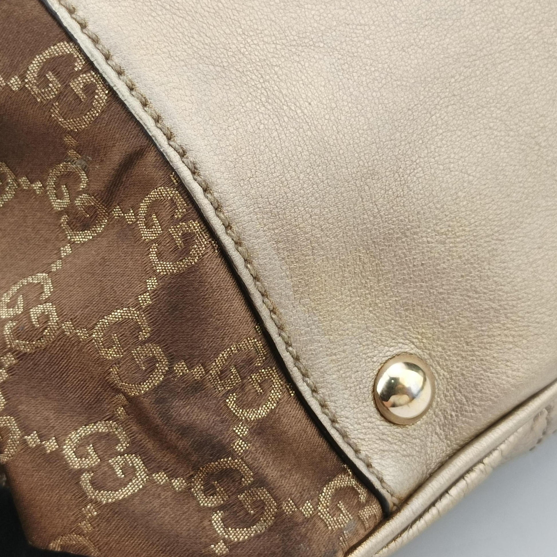 Princy Beige×Champagne Gold GG Canvas × leather 161720 A3434612プリンシー ベージュ×シャンパンゴールド GGキャンバス × レザー 161720 A3434612