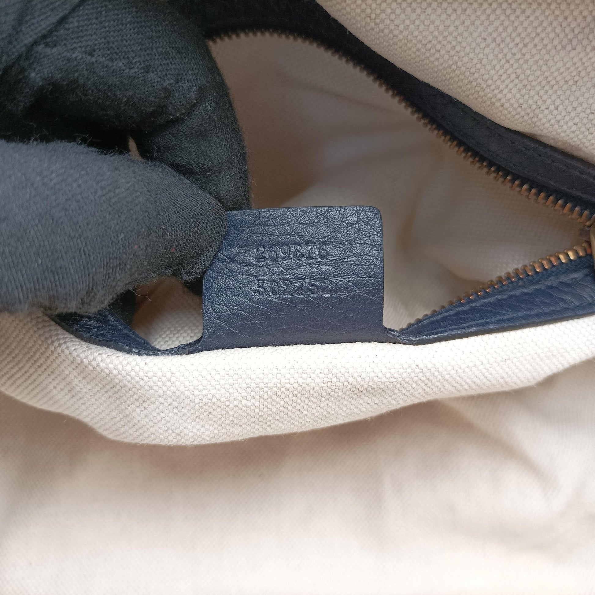 Sherry Line navy Leather 269876 E010583046シェリーライン ネイビー レザー 269876 E010583046