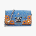 Twist chain wallet Blue × brown Epi leather SP1147ツイスト ウォレットチェーン ブルー × ブラウン エピ SP1147