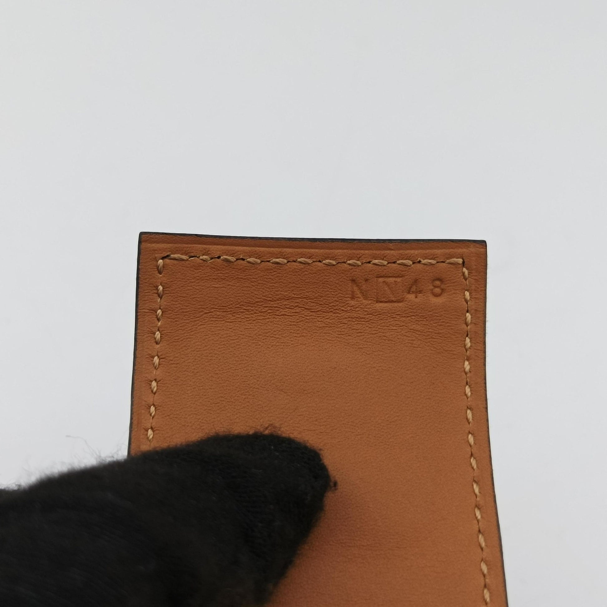 Collier de Chien Black×golden leather N▢N48コリエ ド シアン ブラック×ゴールド レザー N▢N48