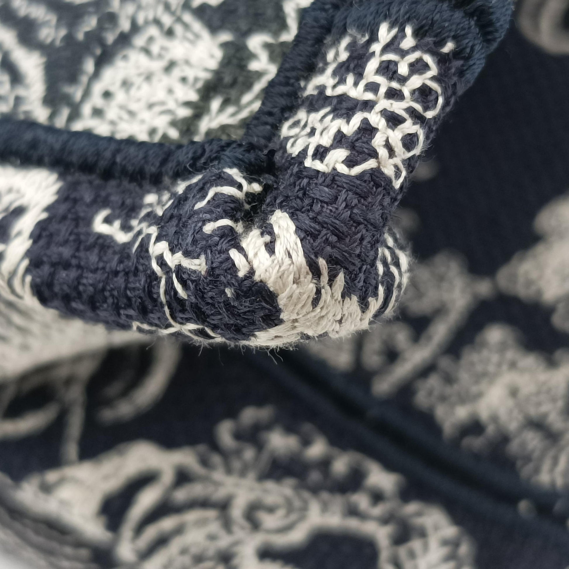 Book Tote Navy Jacquard 50-MA-0242ブックトート ネイビー ジャガード 50-MA-0242