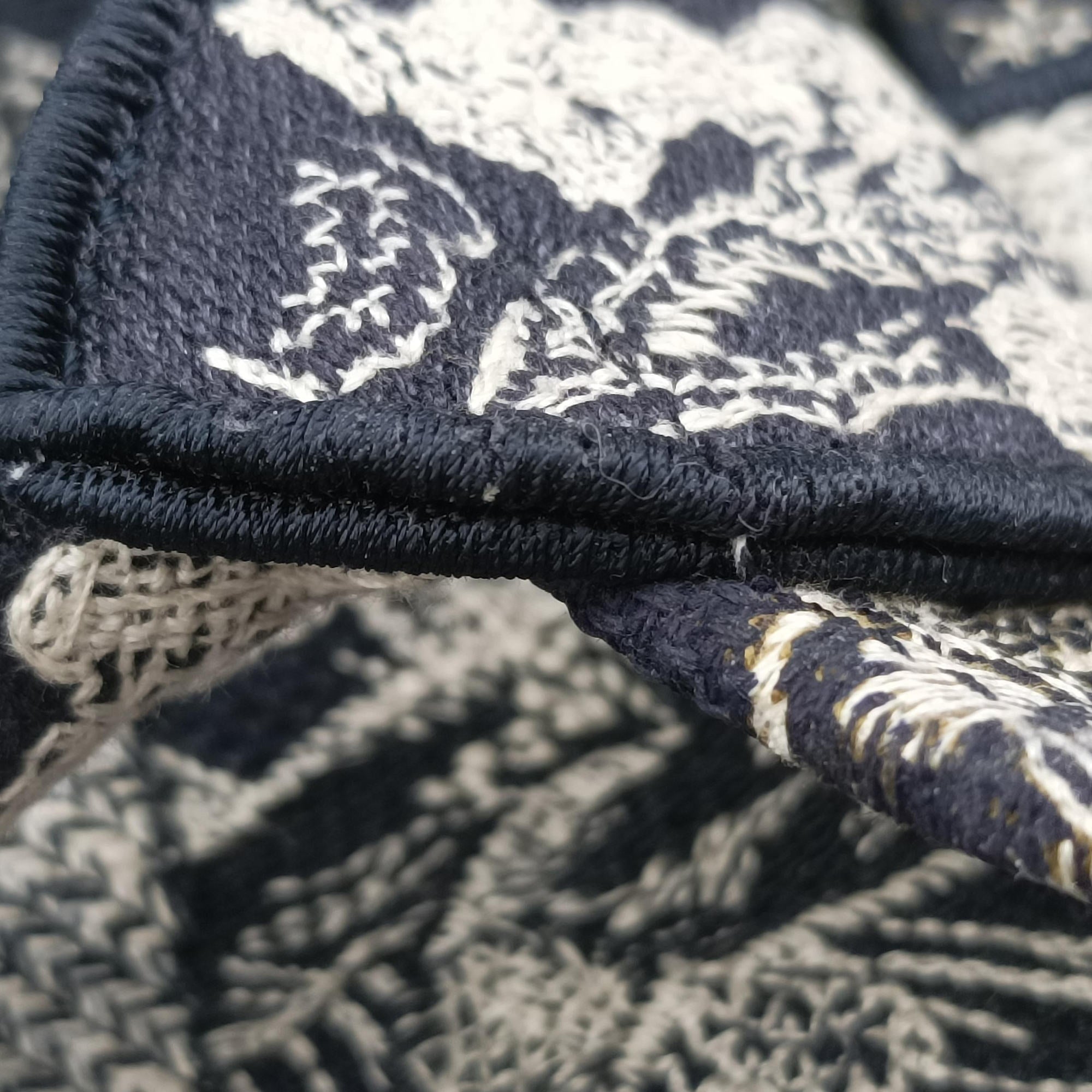 Book Tote Navy Jacquard 50-MA-0242ブックトート ネイビー ジャガード 50-MA-0242