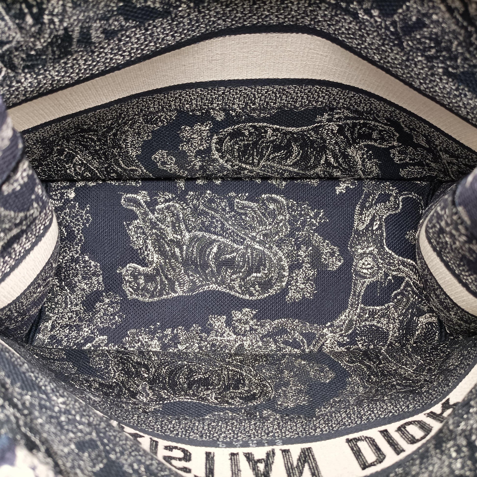 Book Tote Navy Jacquard 50-MA-0242ブックトート ネイビー ジャガード 50-MA-0242