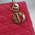Lady Dior Rose lambskin 01-MA-0162レディディオール ローズ レッド ラムスキン 01-MA-0162