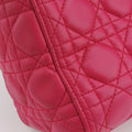Lady Dior Rose lambskin 01-MA-0162レディディオール ローズ レッド ラムスキン 01-MA-0162