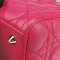 Lady Dior Rose lambskin 01-MA-0162レディディオール ローズ レッド ラムスキン 01-MA-0162
