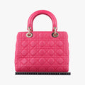 Lady Dior Rose lambskin 01-MA-0162レディディオール ローズ レッド ラムスキン 01-MA-0162