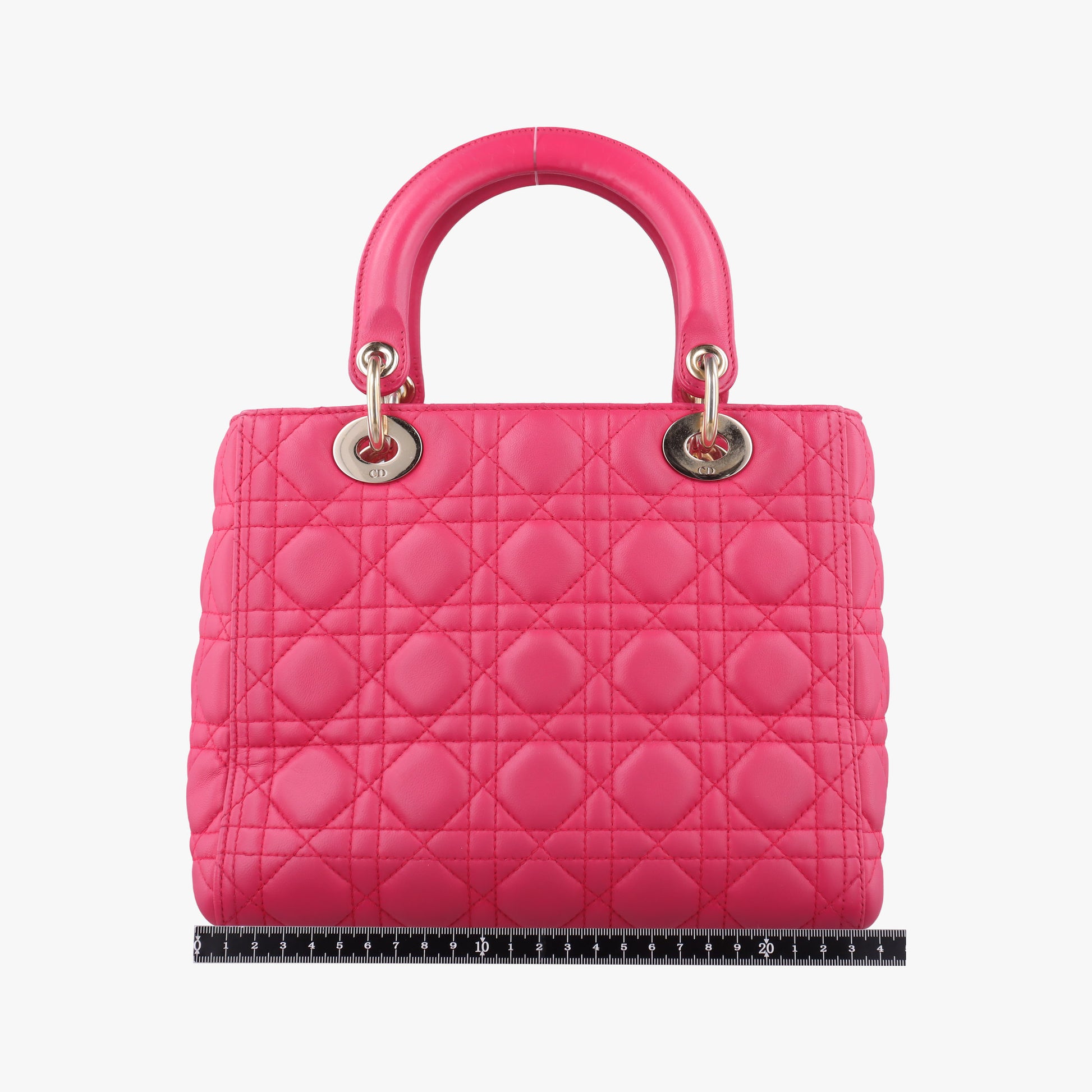 Lady Dior Rose lambskin 01-MA-0162レディディオール ローズ レッド ラムスキン 01-MA-0162